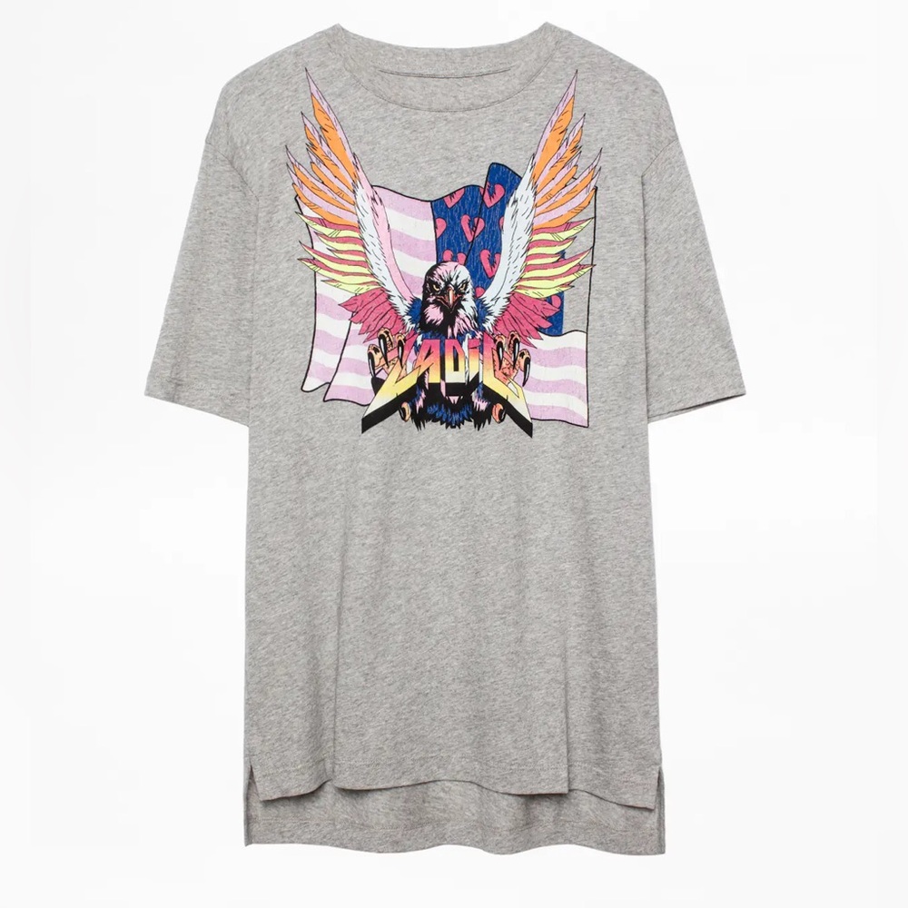 Zadig & Voltaire Vintage Inspired Tomias Eagle T-Shirt Size S